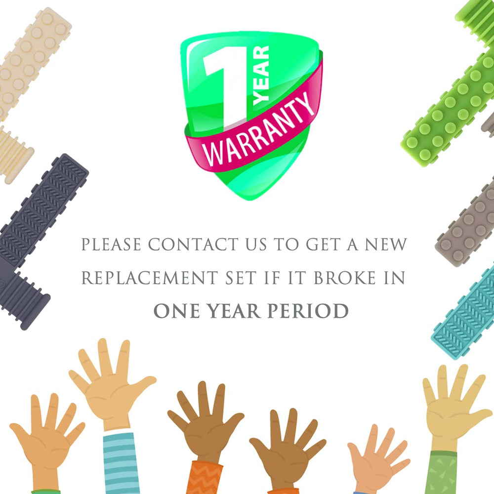 CANAY Xtra Tough Sensory Chew Bricks variety of colors and textures encourages safe sensory play