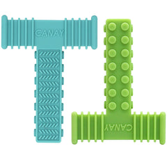 CANAY Xtra Tough Sensory Chew Bricks front view shows durable chew toys for focus and calm