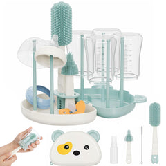 CandyHome Baby Bottle Brush Set silicone brush enables quick on-the-go cleaning.