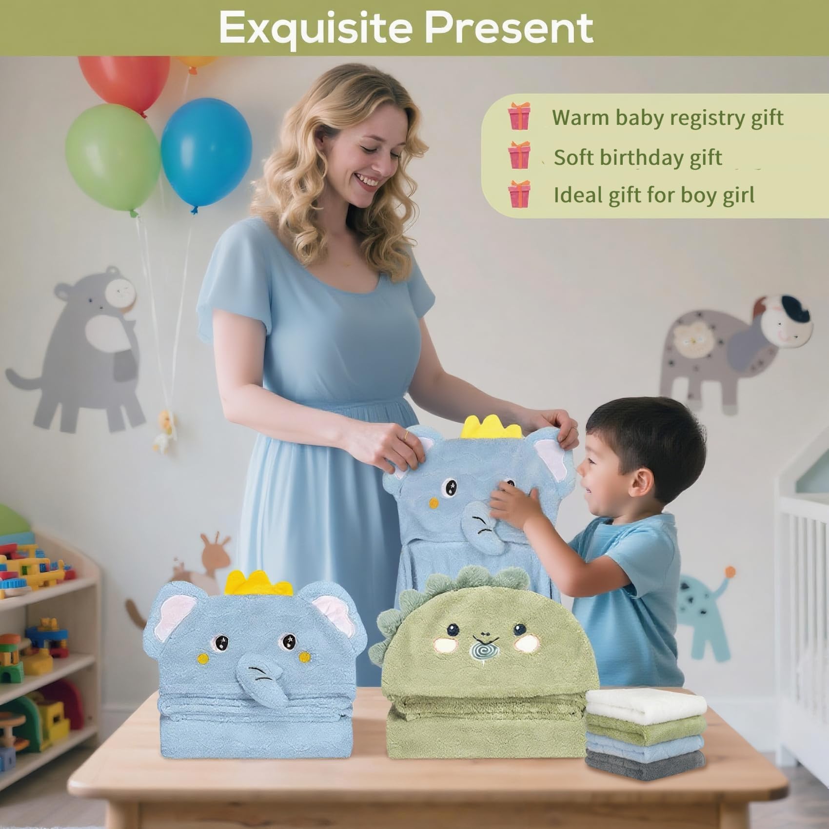 CandyHome gift-ready baby towel set ideal for baby showers