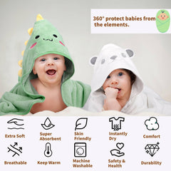 CandyHome hooded towel bear aids quick dryness and cuddly bath moments.