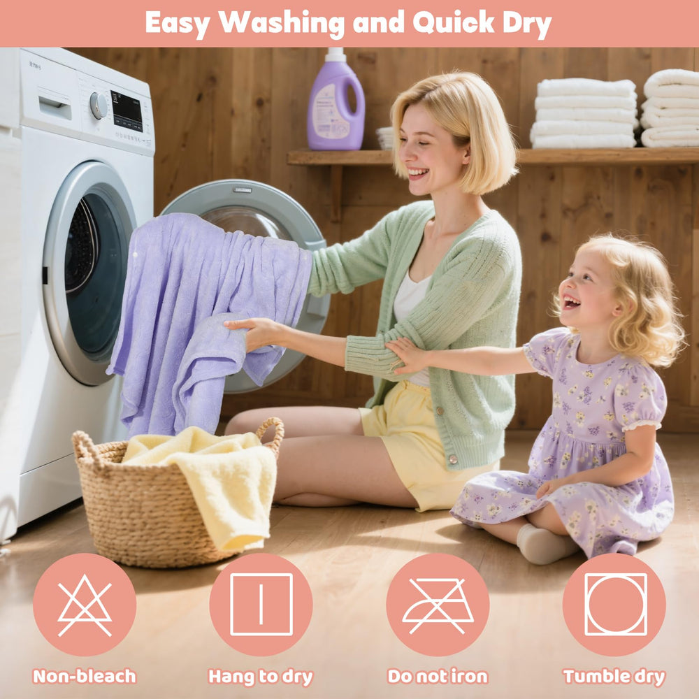 CandyHome machine-washable tag closeup highlights easy-care softness