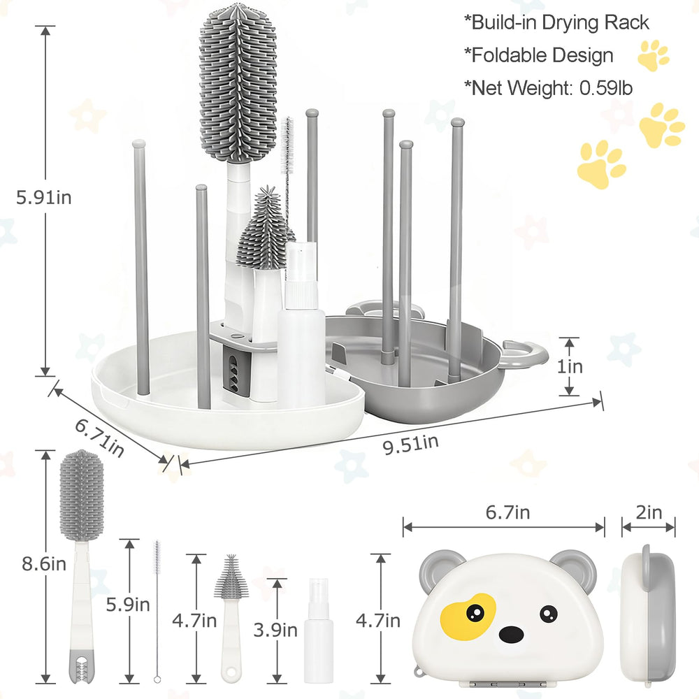 CandyHome nipple brush detail for thorough nipple cleaning and safe baby care.