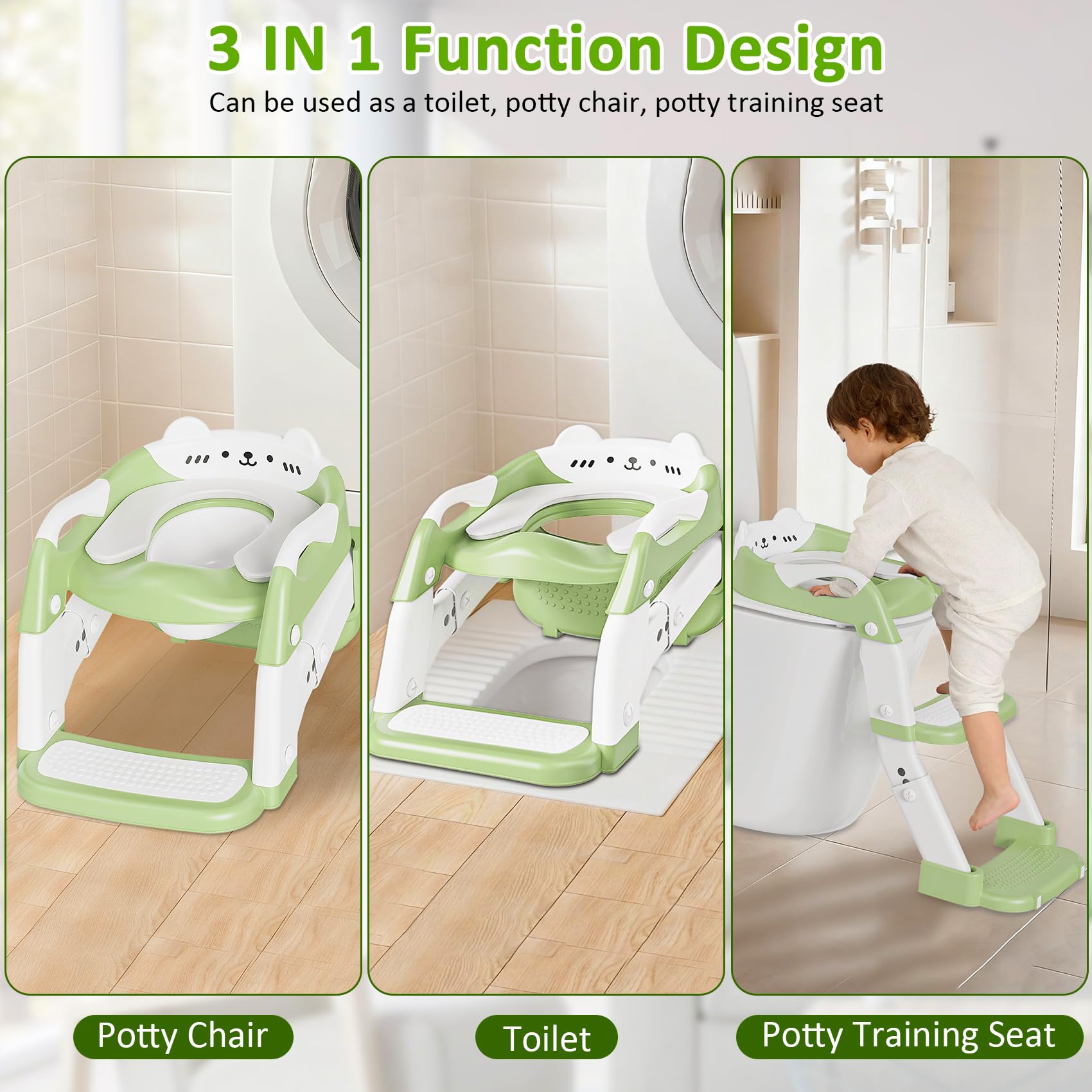 CandyHome Potty Training Seat green assembly process with included tools