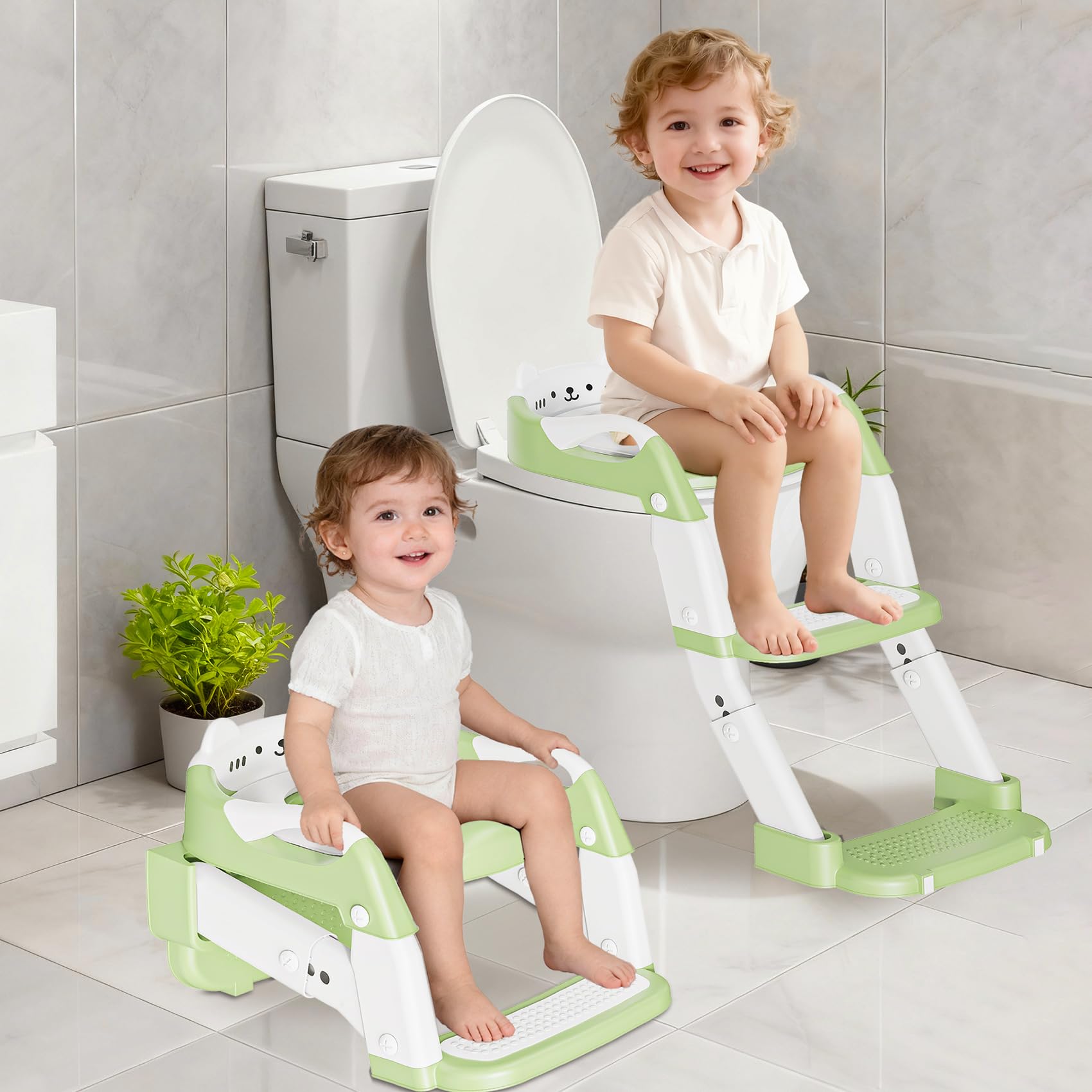 CandyHome Potty Training Seat green compatible with standard and elongated toilets