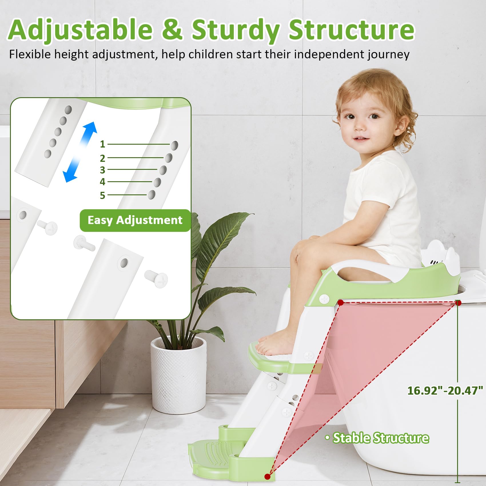 CandyHome Potty Training Seat green soft cushion for skin-friendly comfort