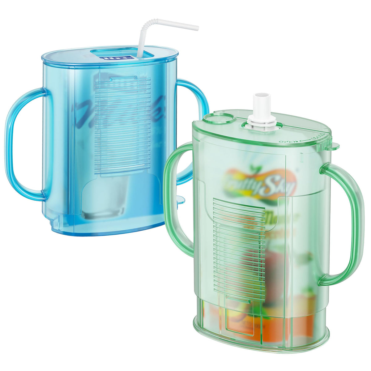 CandyHome pouch holder no squeeze upright stand shows compatibility with various pouches for tidy feeding.