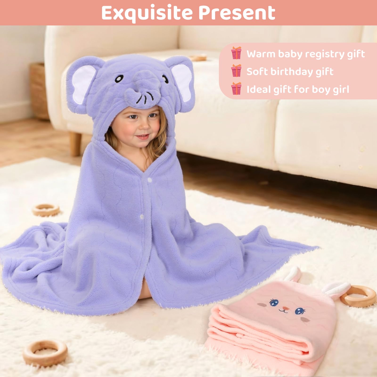 CandyHome toddler bath time routine image suggests cozy post-bath drying
