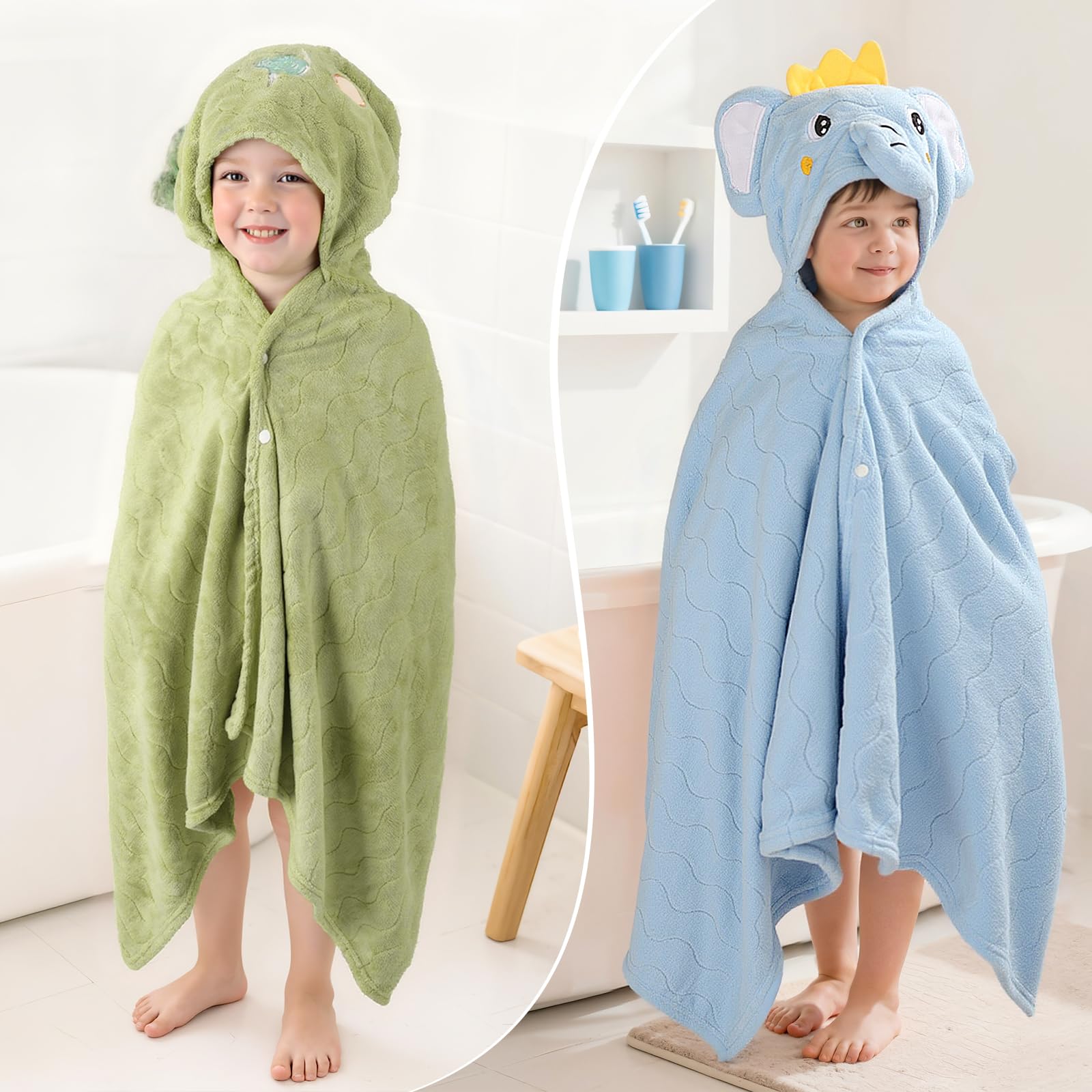CandyHome ultra-absorbent towel demonstrates fast drying after bath