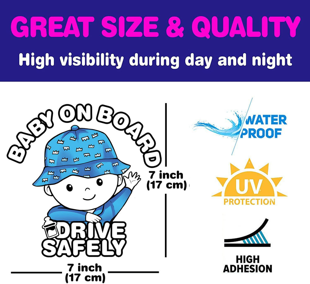 Canel drive-safely sticker bright color increases visibility