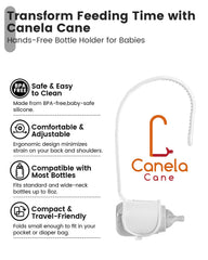 Canela Cane feeding setup demonstrates caregiver involvement with steady bottle guidance.