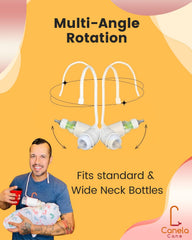 Canela Cane non-slip holder close-up highlighting stable bottle positioning.