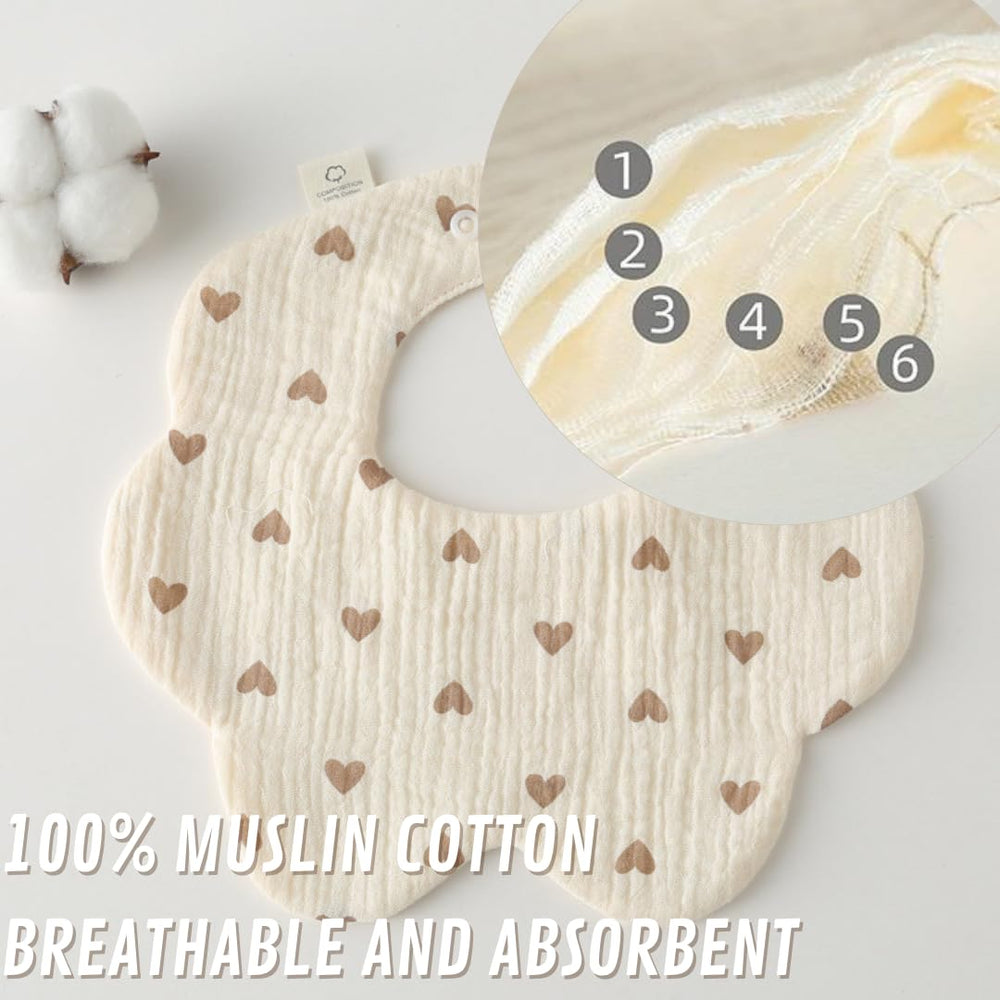 Canjolie adjustable-snaps bib on a baby being worn.