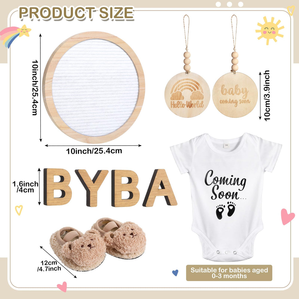 Canlierr white short-sleeve baby bodysuit for coming soon reveal in photos.