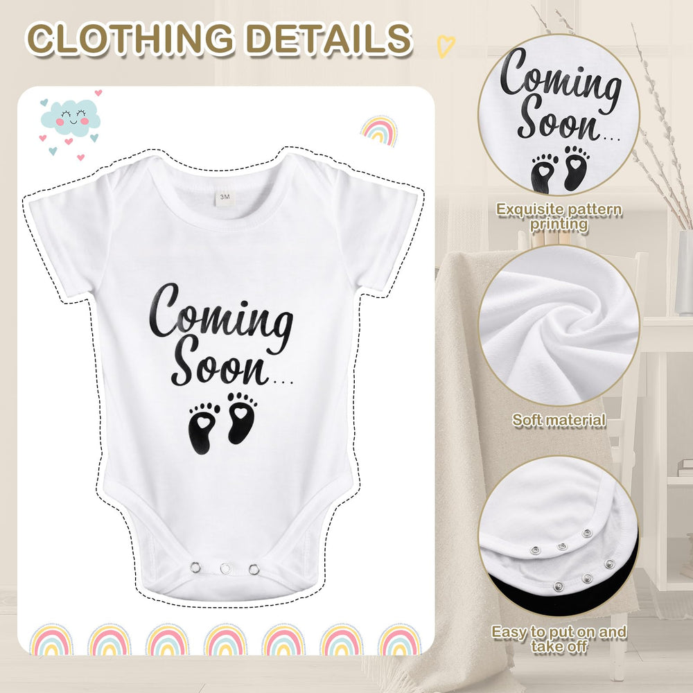 Canlierr wooden sign 4-inch round with 'Baby Coming Soon' for photo props.