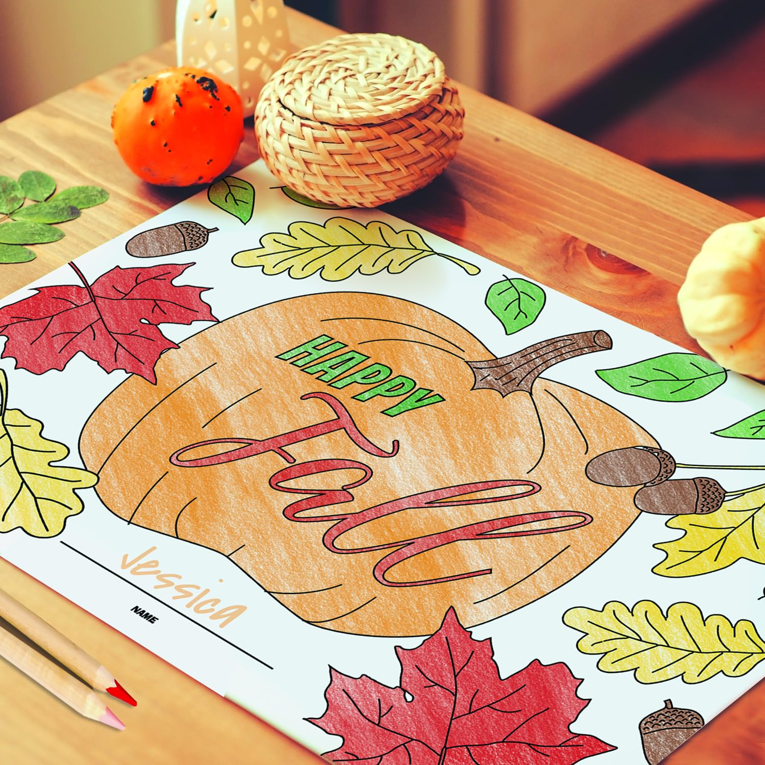 Canopy Street 11x17 coloring placemats shown flat for large coloring area