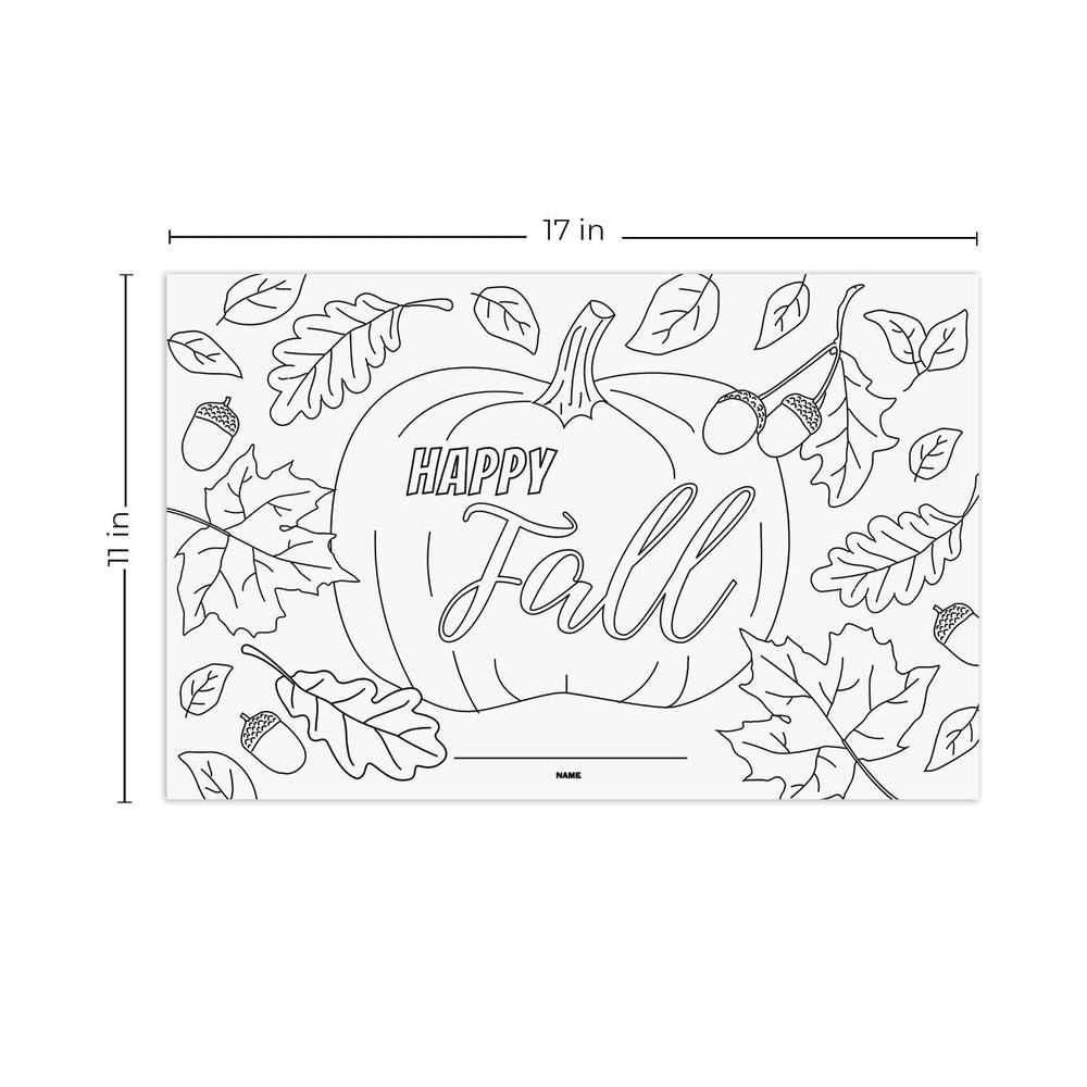 Canopy Street disposable fall placemats ready for quick cleanup after Thanksgiving