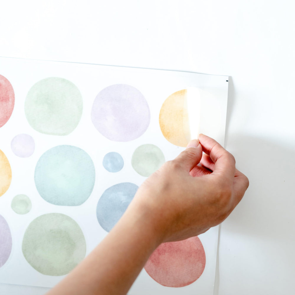 Cantly Dot Decal photography backdrop using soft polka dots for family portraits.