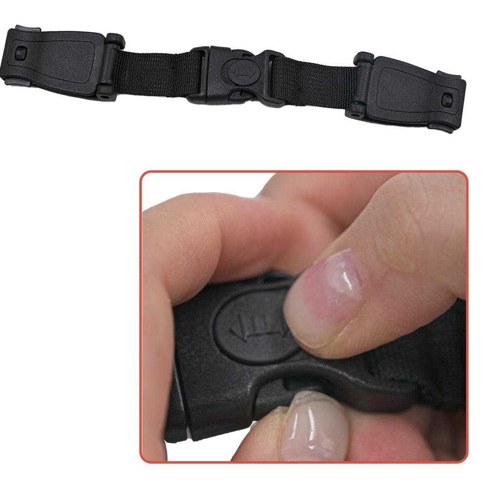 CaoXiong Child Chest Harness demonstrated across high chairs, strollers, and baby reins.