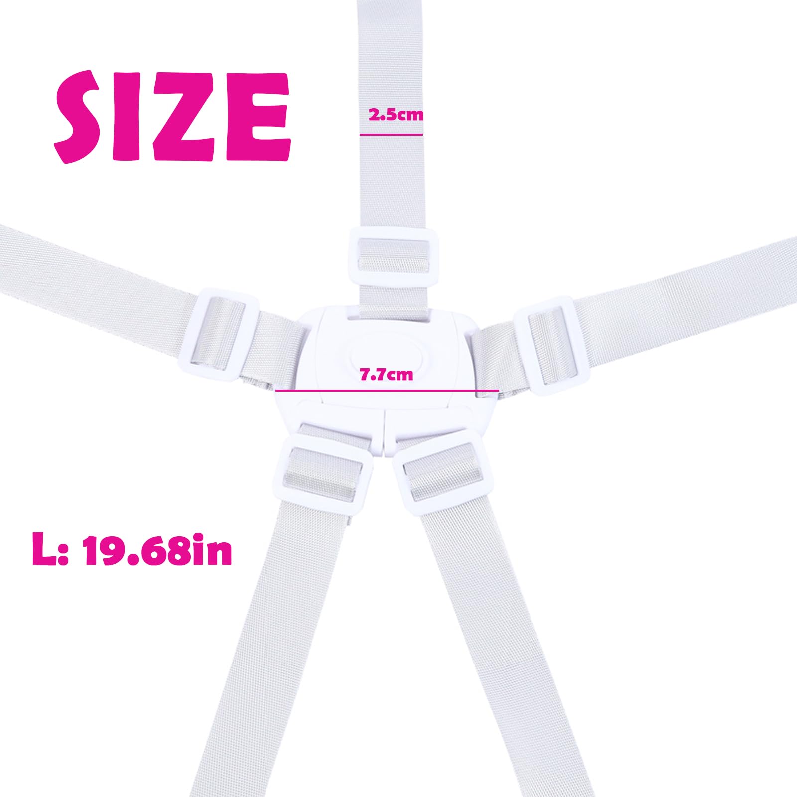 Caoxiong harness buckle closeup highlights easy adult use and child-resistant design