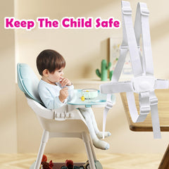 Caoxiong harness installation on high chair demonstrates quick setup and compatibility