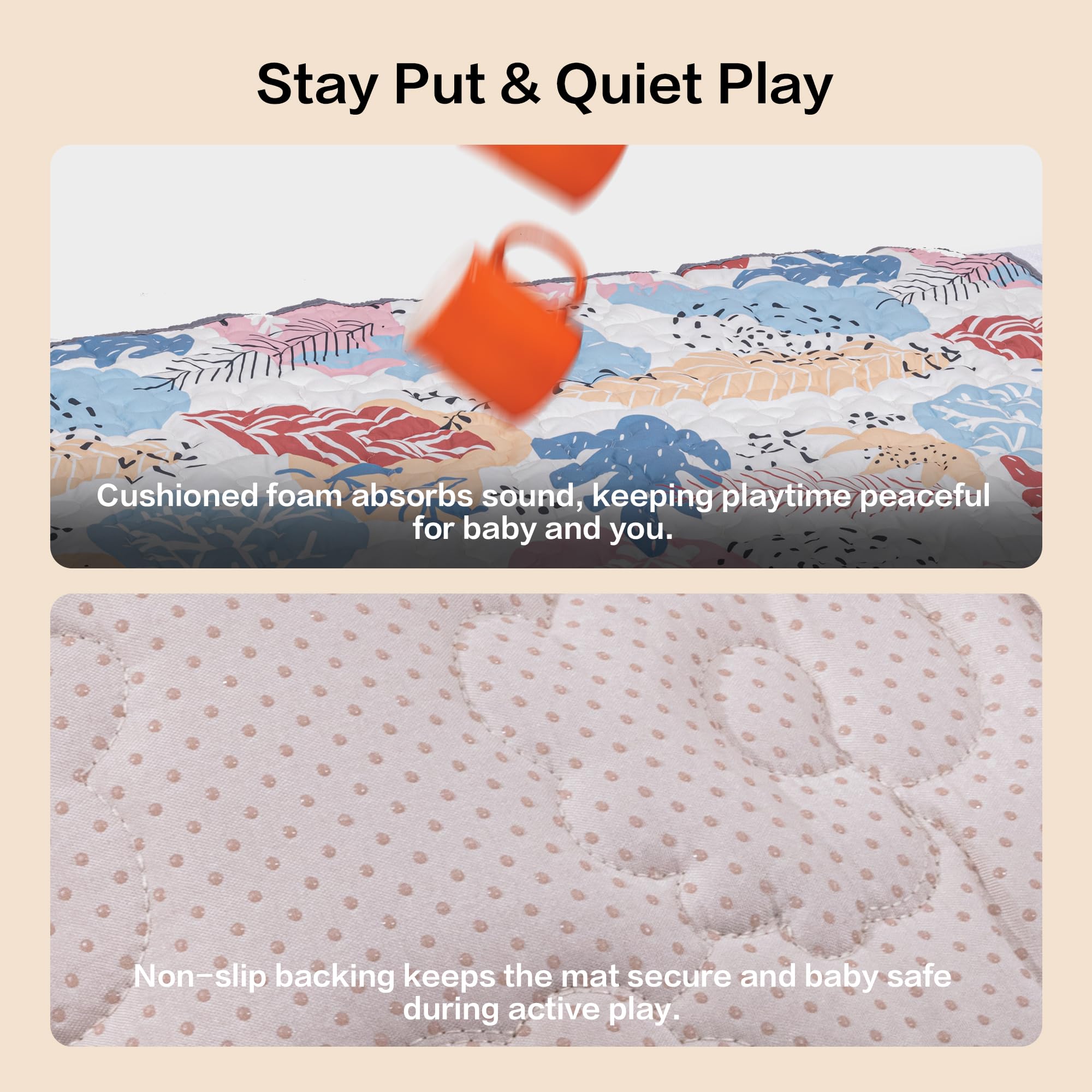 CAPAKIDDO play mat is machine-washable for easy mess management