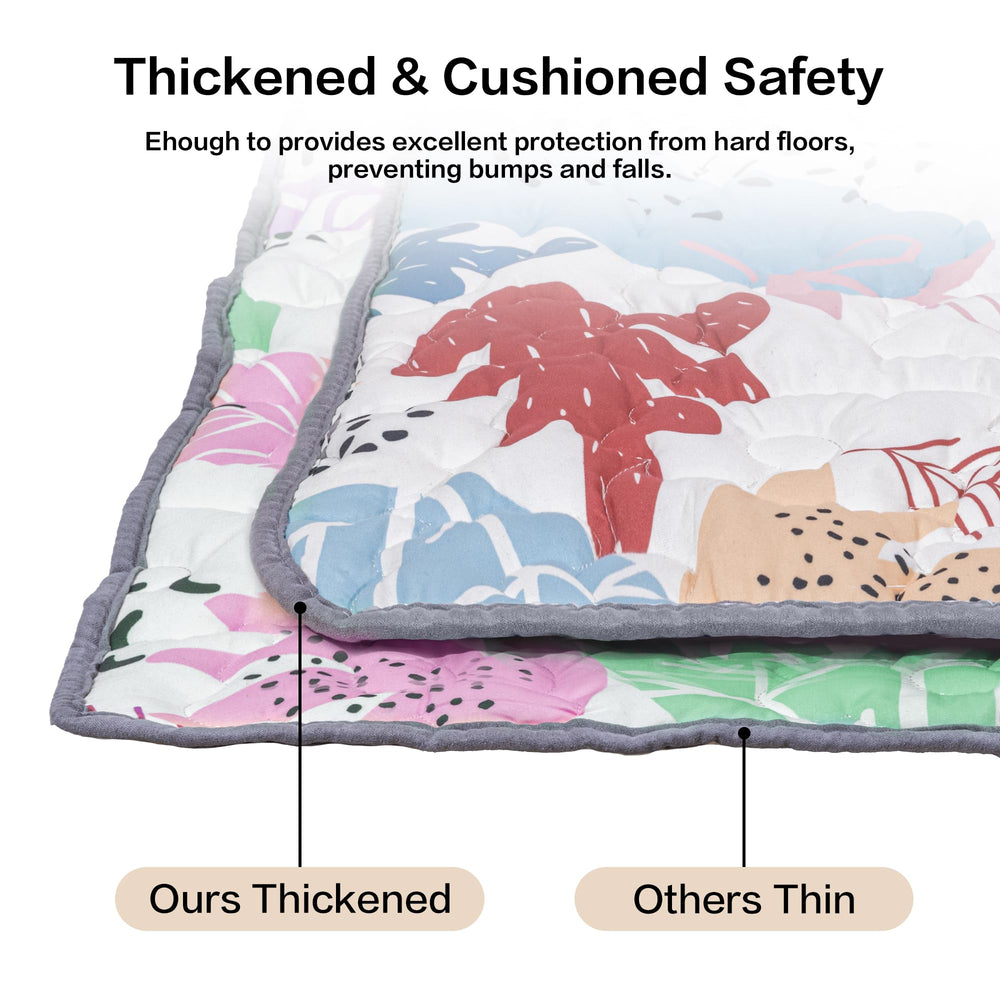 CAPAKIDDO play mat has non-slip bottom to anchor play spaces