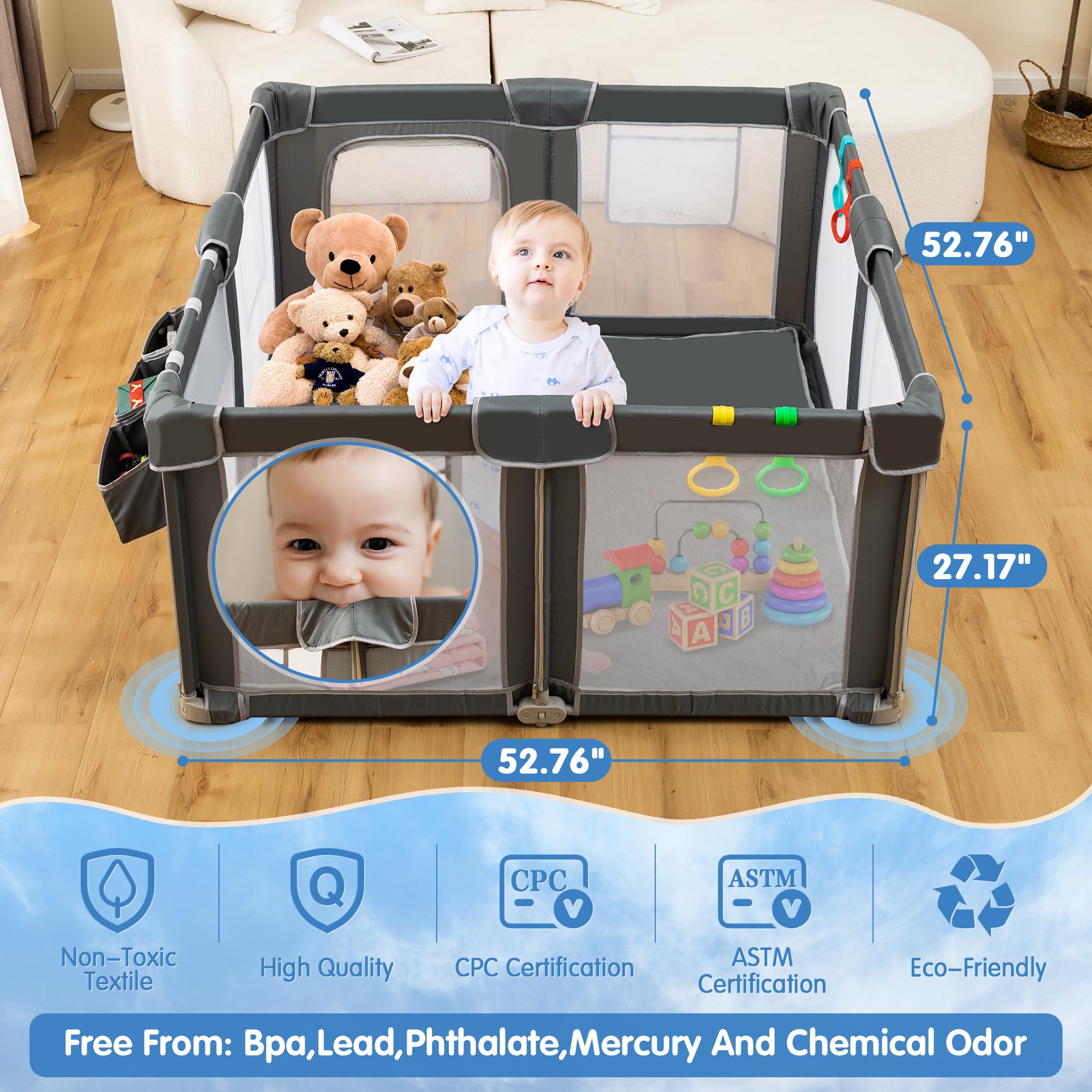CAPAKIDS setup requires no tools; easy fold for quick storage
