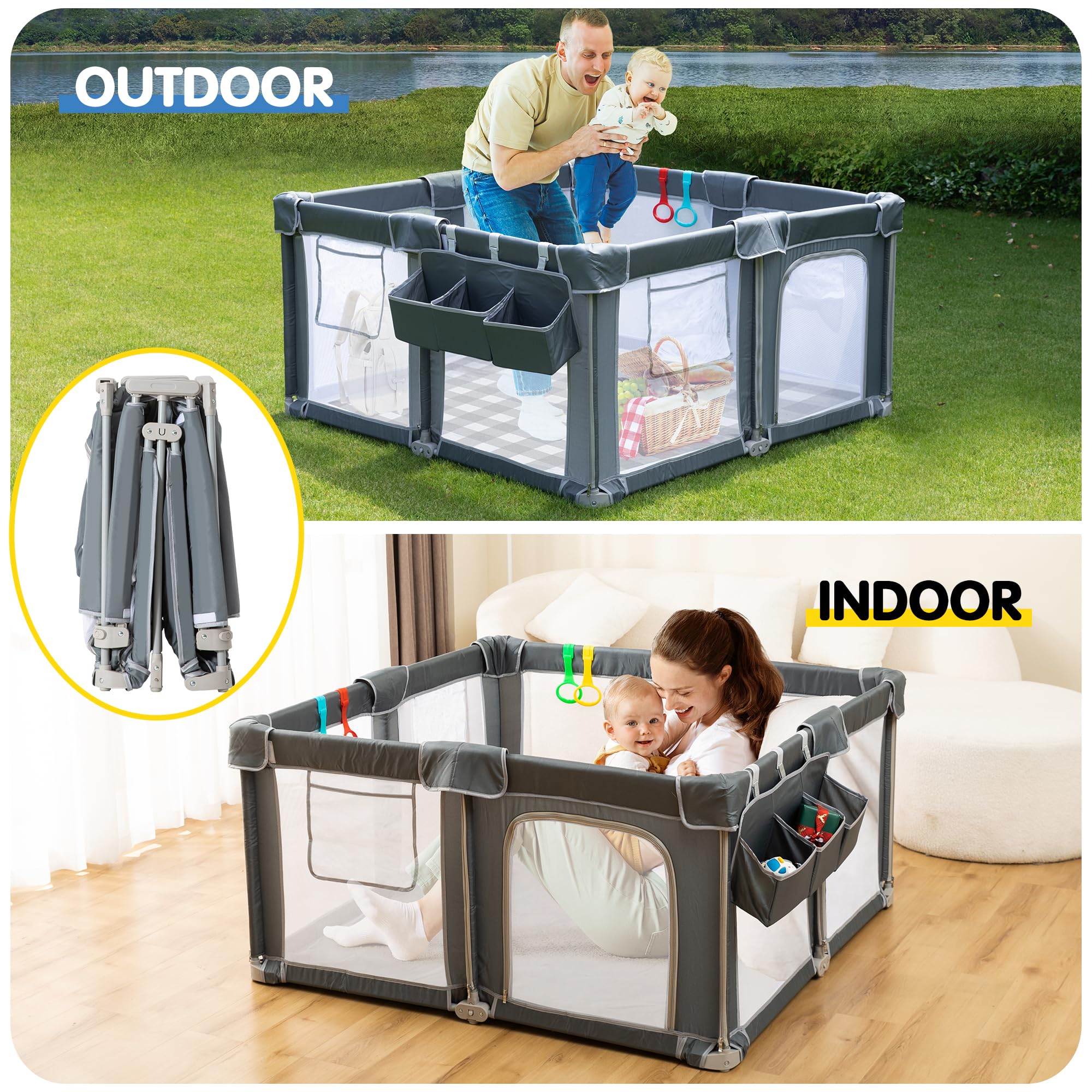 CAPAKIDS included handles aid stable lifting during setup.