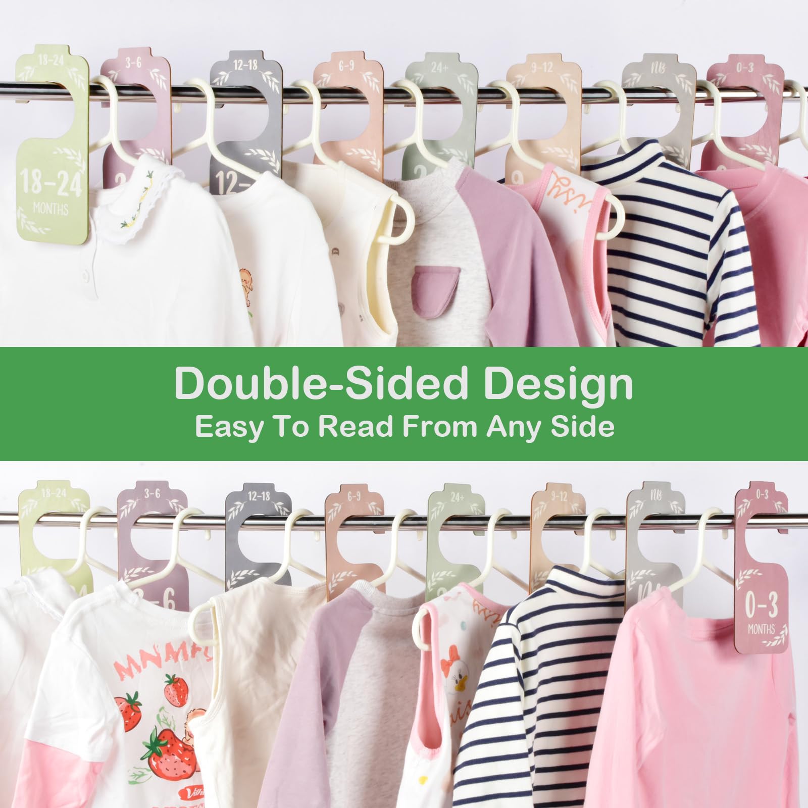 CAPHONT dividers in a nursery setting serve as tasteful decor while organizing clothes.