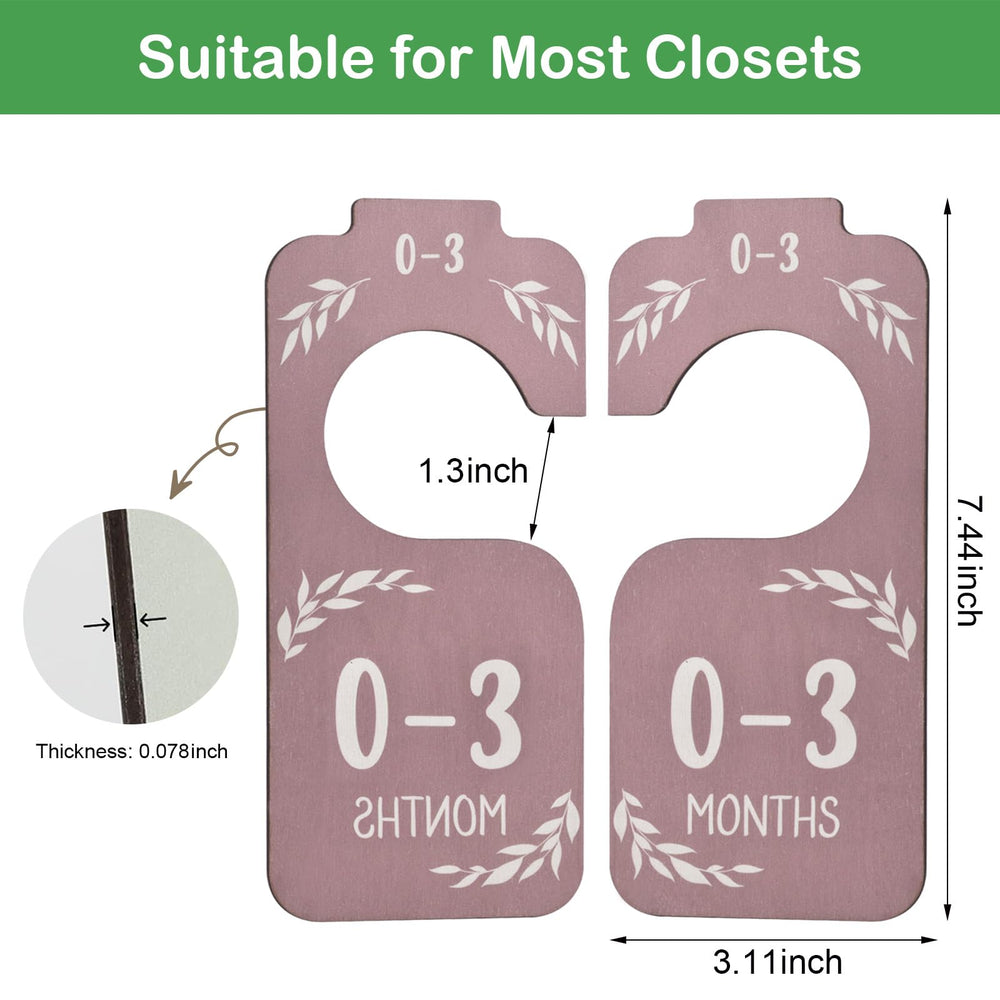 CAPHONT wooden dividers closeup reveals smooth, durable labels designed to speed outfit selection.