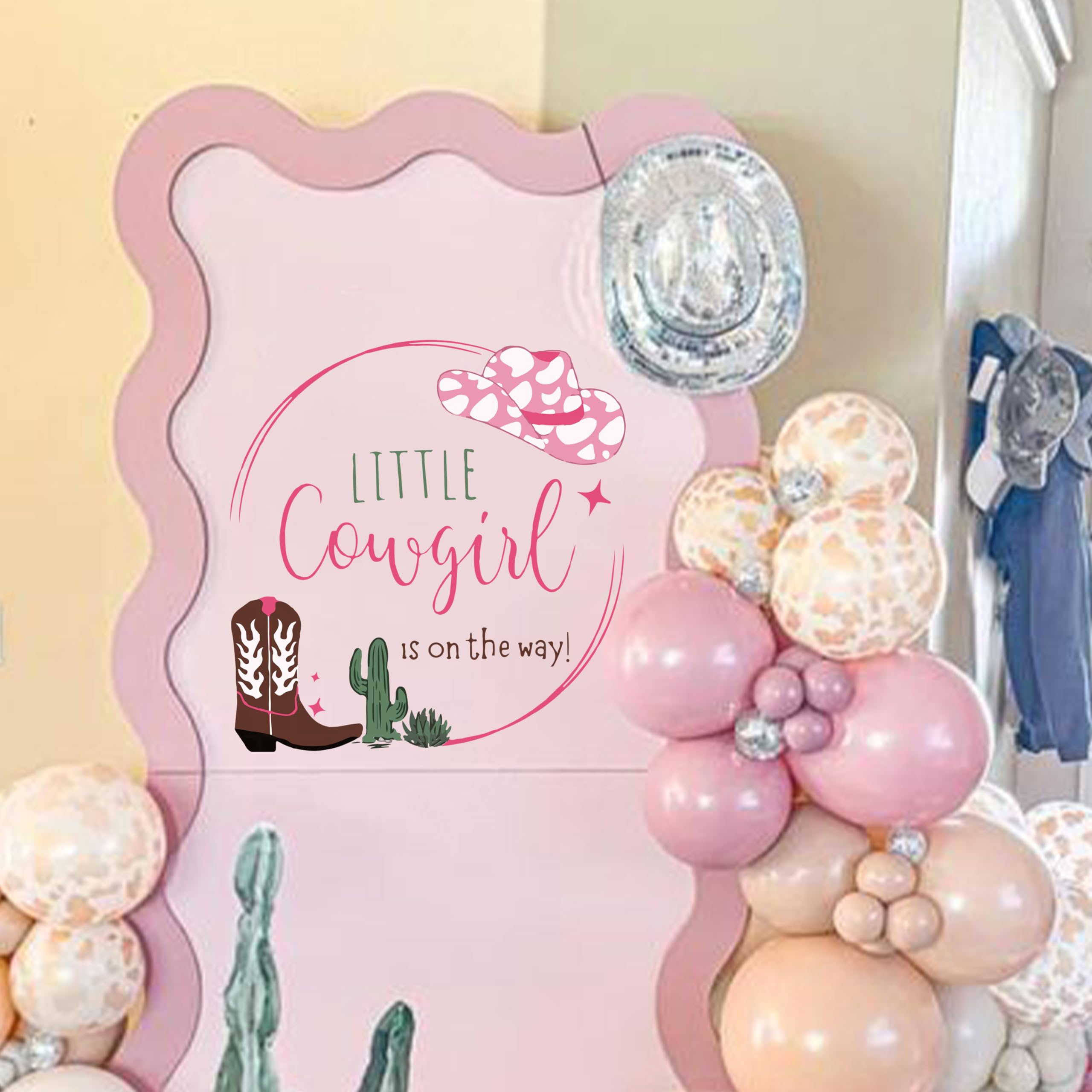 Capiont Baby gender reveal decal creates festive reveal ambiance.