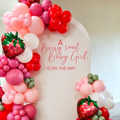 Capiont Balloon arch berry decor creates a charming entrance and photo-worthy centerpiece.