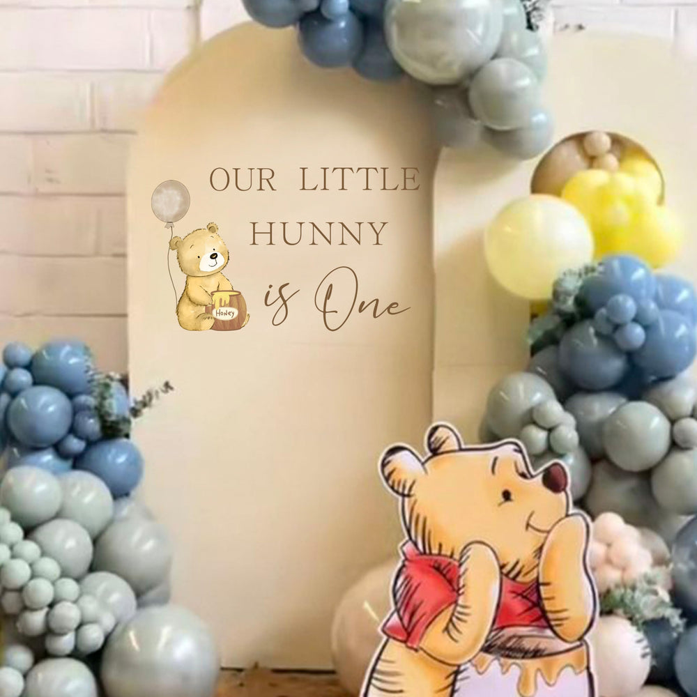 Capiont Our Little Hunny bear illustration adds charming birthday decor