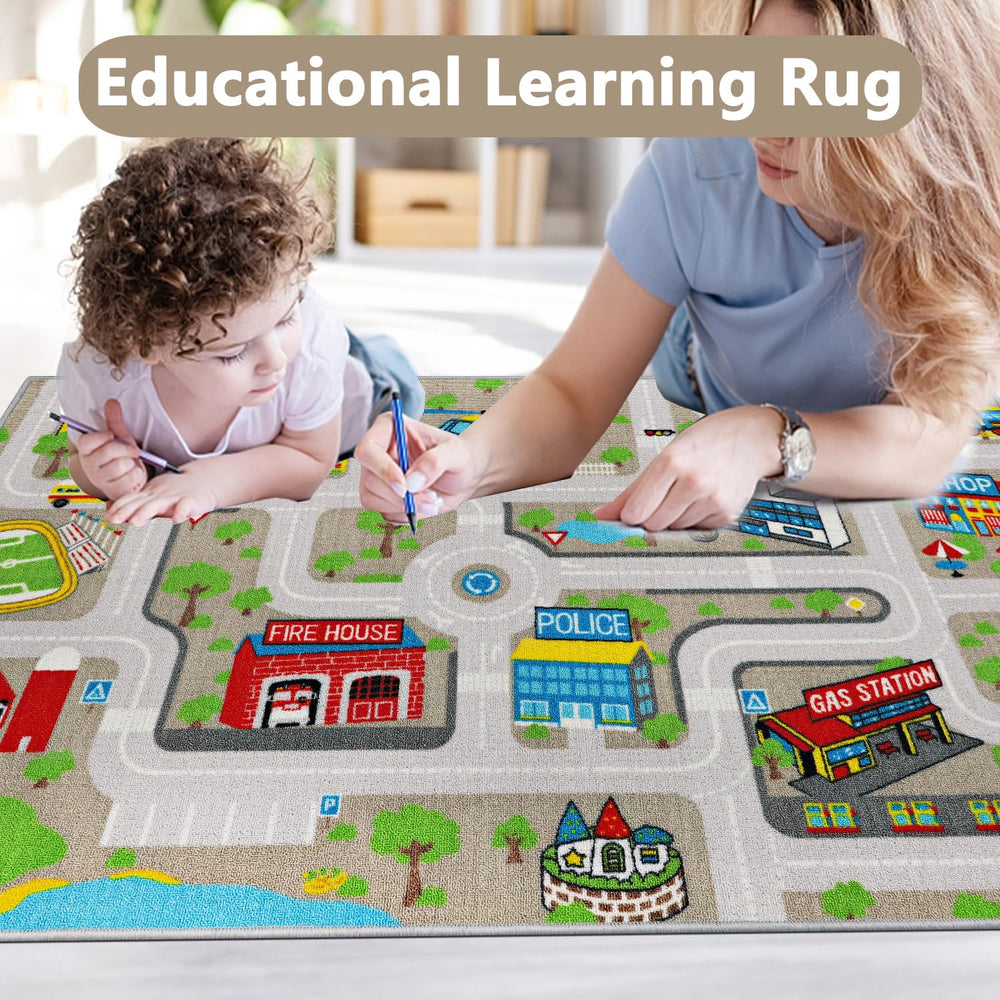 Capslpad Kids Rug book-store block promotes reading-inspired pretend play and exploration