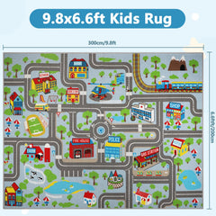 Capslpad classroom size rug provides ample space for 5-6 children to play.