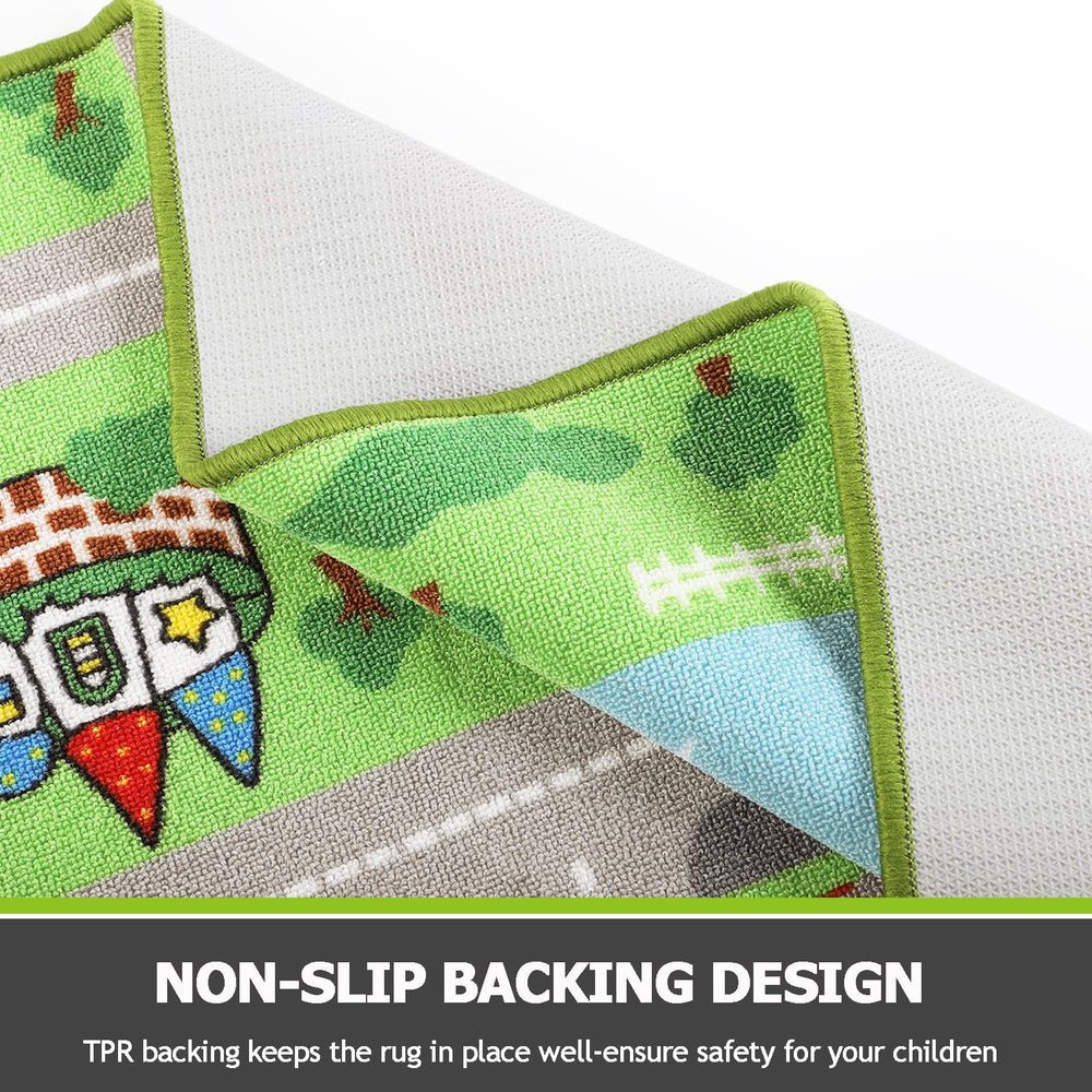 Capslpad Kids Rug school-pattern sparks educational play and building recognition
