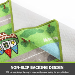 Capslpad Kids Rug school-pattern sparks educational play and building recognition