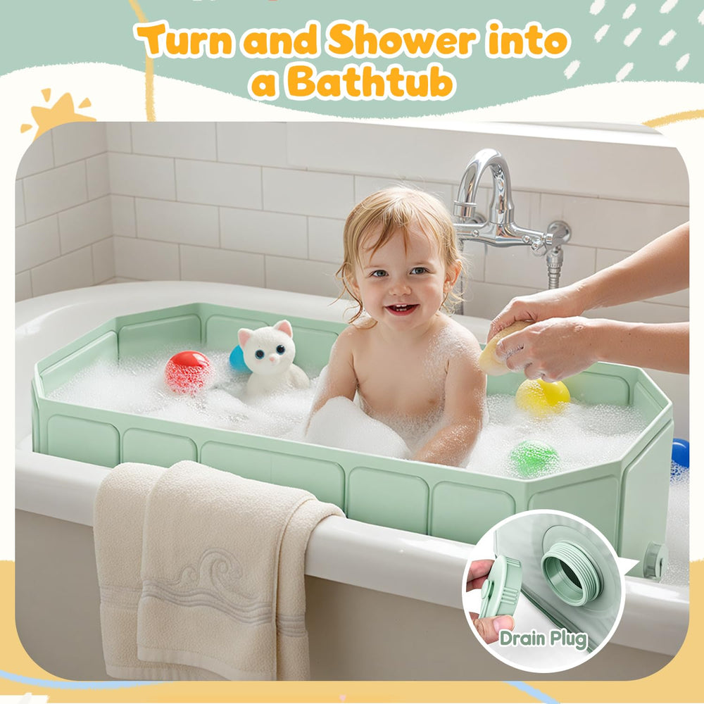 Captainbear baby bathtub with non-slip bottom enhances safety during baths.