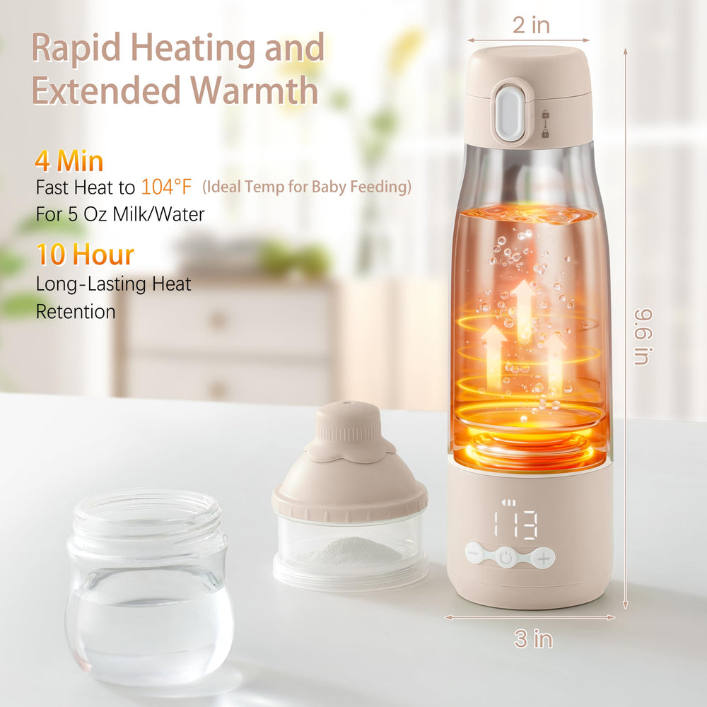CapyBud bottle warmer with LED temperature display showing real-time warmth