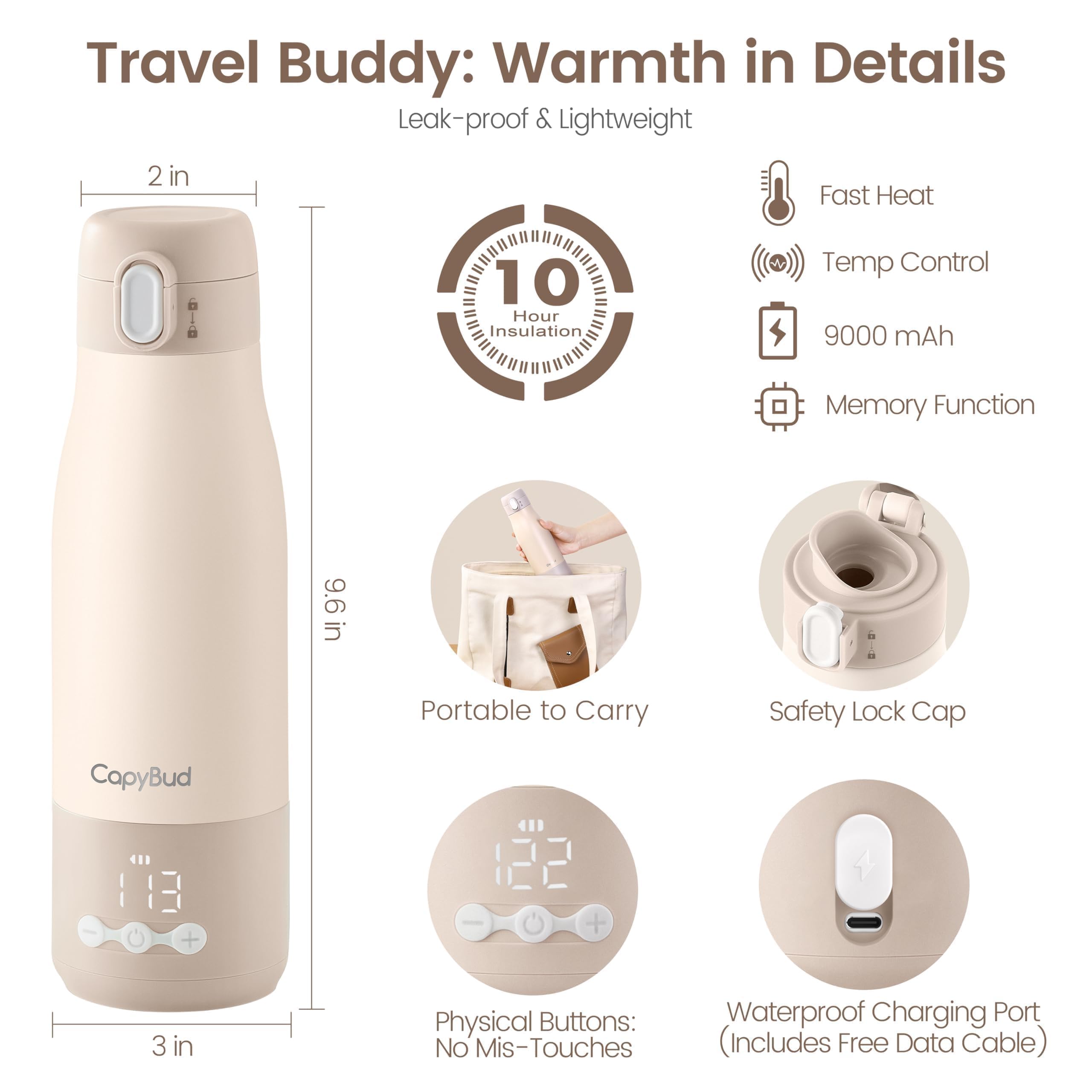 CapyBud Type-C fast charging keeps you ready between uses.