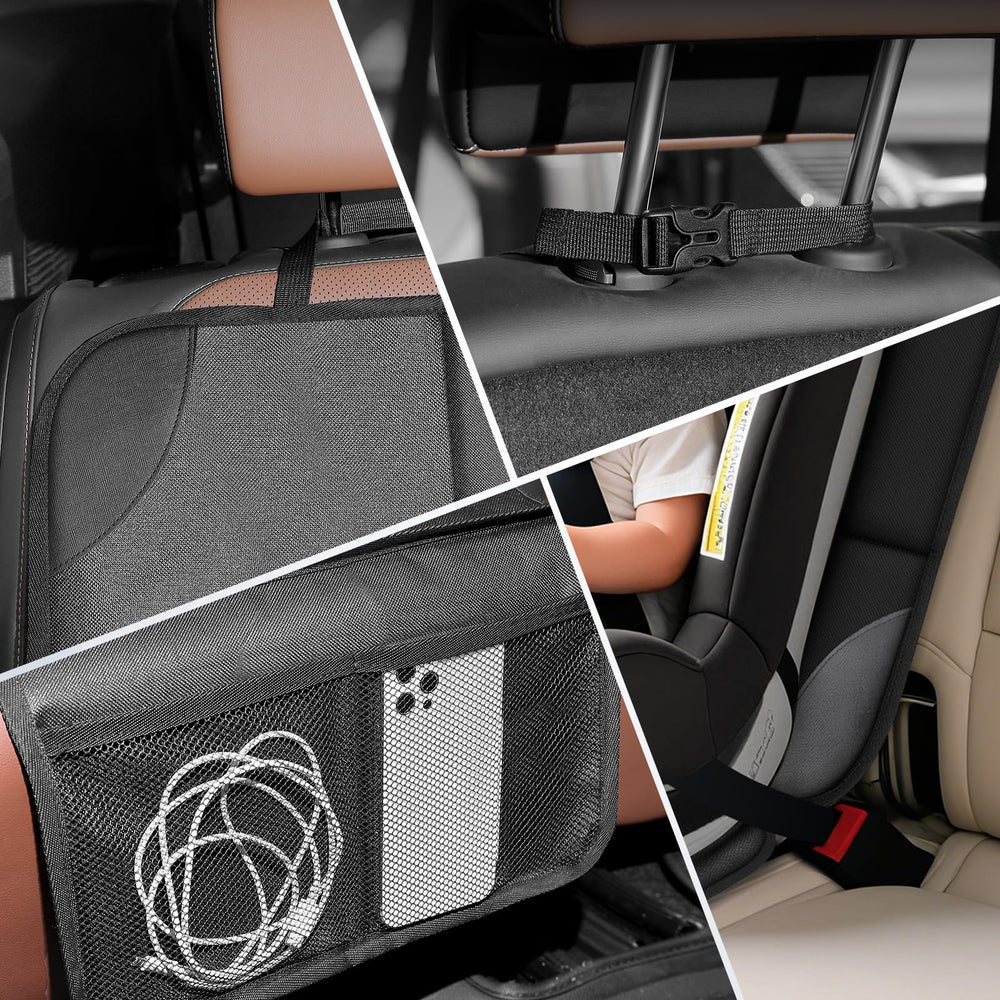 Car Seat Protector comfort-layer adds lounging-friendly padding for longer trips