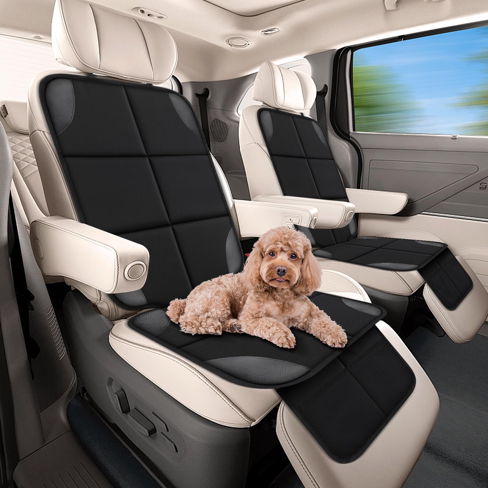 Car Seat Protector pet-owner-use keeps upholstery fur-free during rides