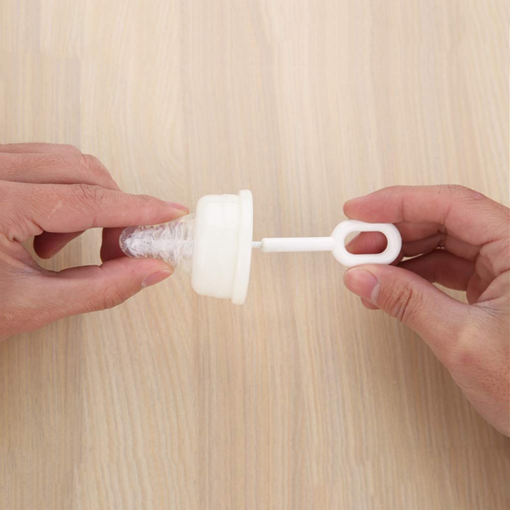 Caralin long-handle nipple brush provides easy reach for thorough cleaning.