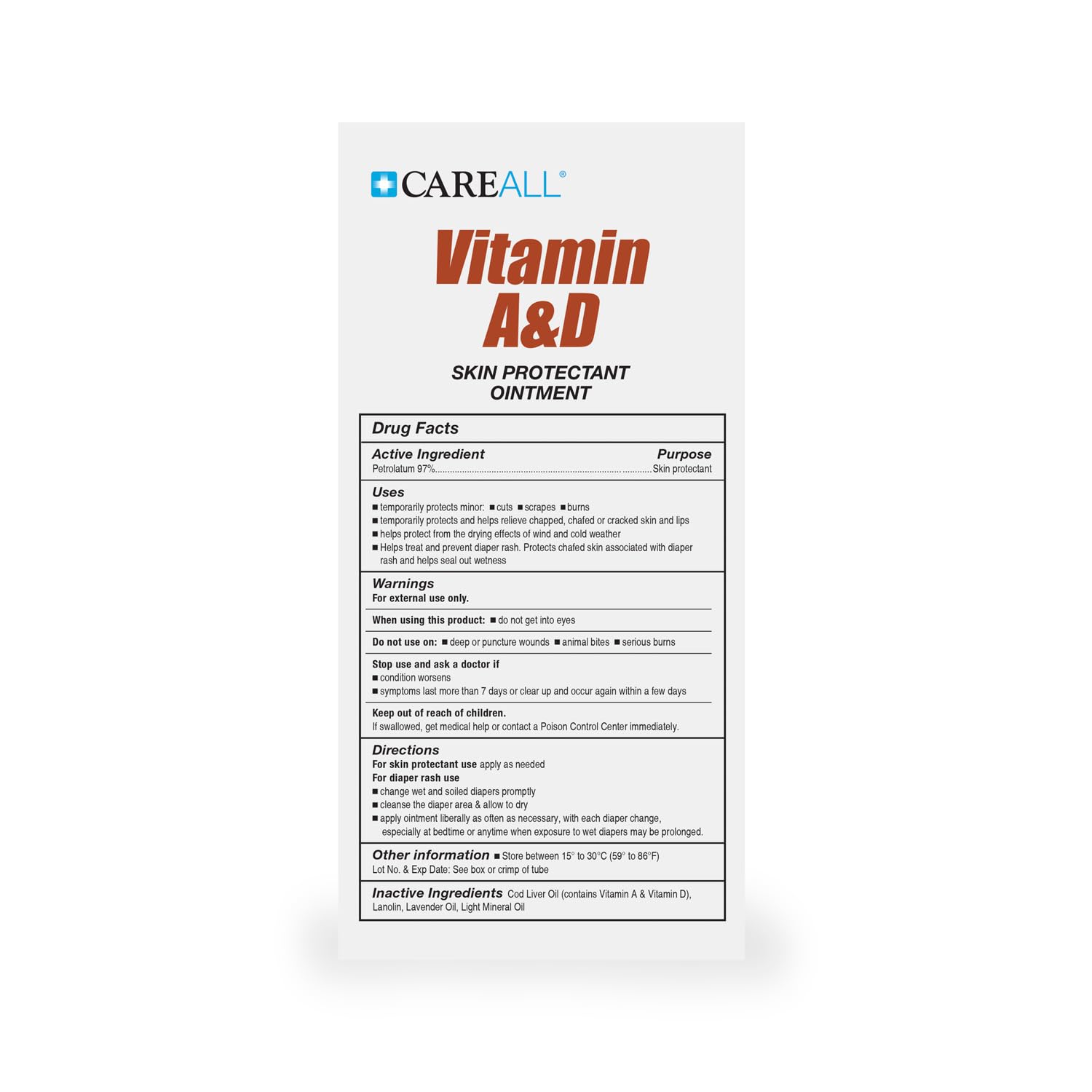 CareAll applying ointment to dry skin demonstrates soothing relief potential.