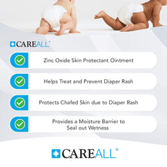 CareAll zinc oxide 20 barrier ointment tube application showing smooth coverage.