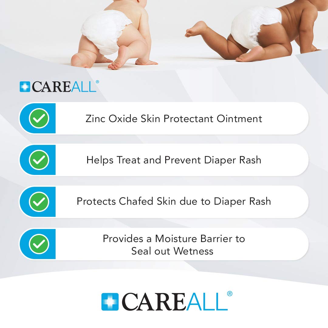 CareAll zinc oxide 20% ointment jar close-up showing texture and coverage.