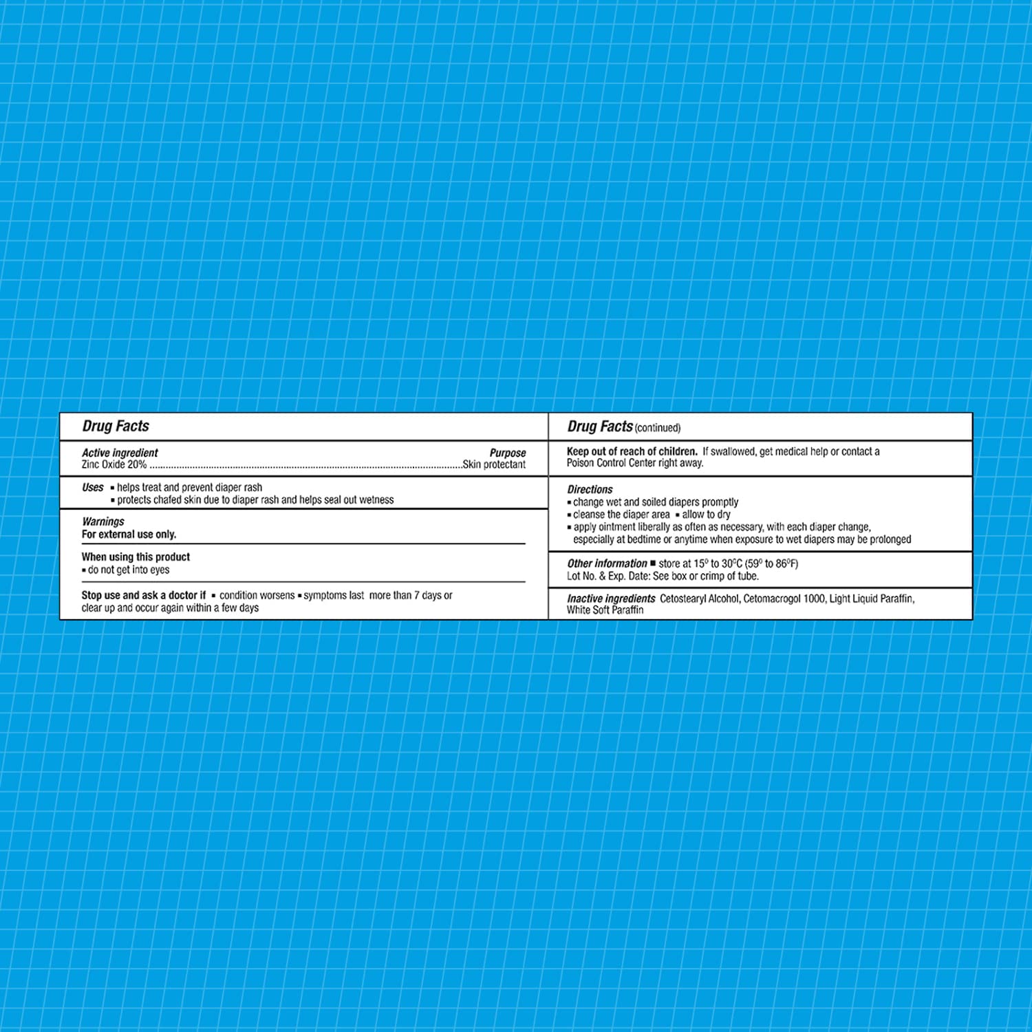 CareAll tamper-evident foil seal on zinc oxide 20% ointment jar for safety.