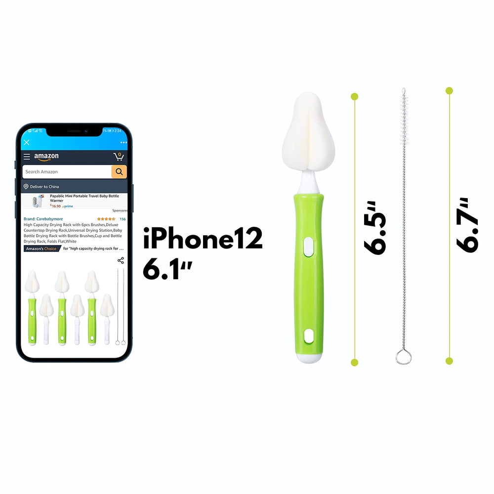 Carebabymore 360° deep clean helps reach every corner of baby bottles.