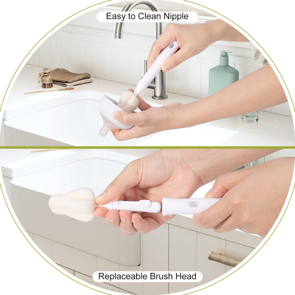 CAREBABYMORE 7.9-inch straw brushes reach long straws for clean, residue-free use.